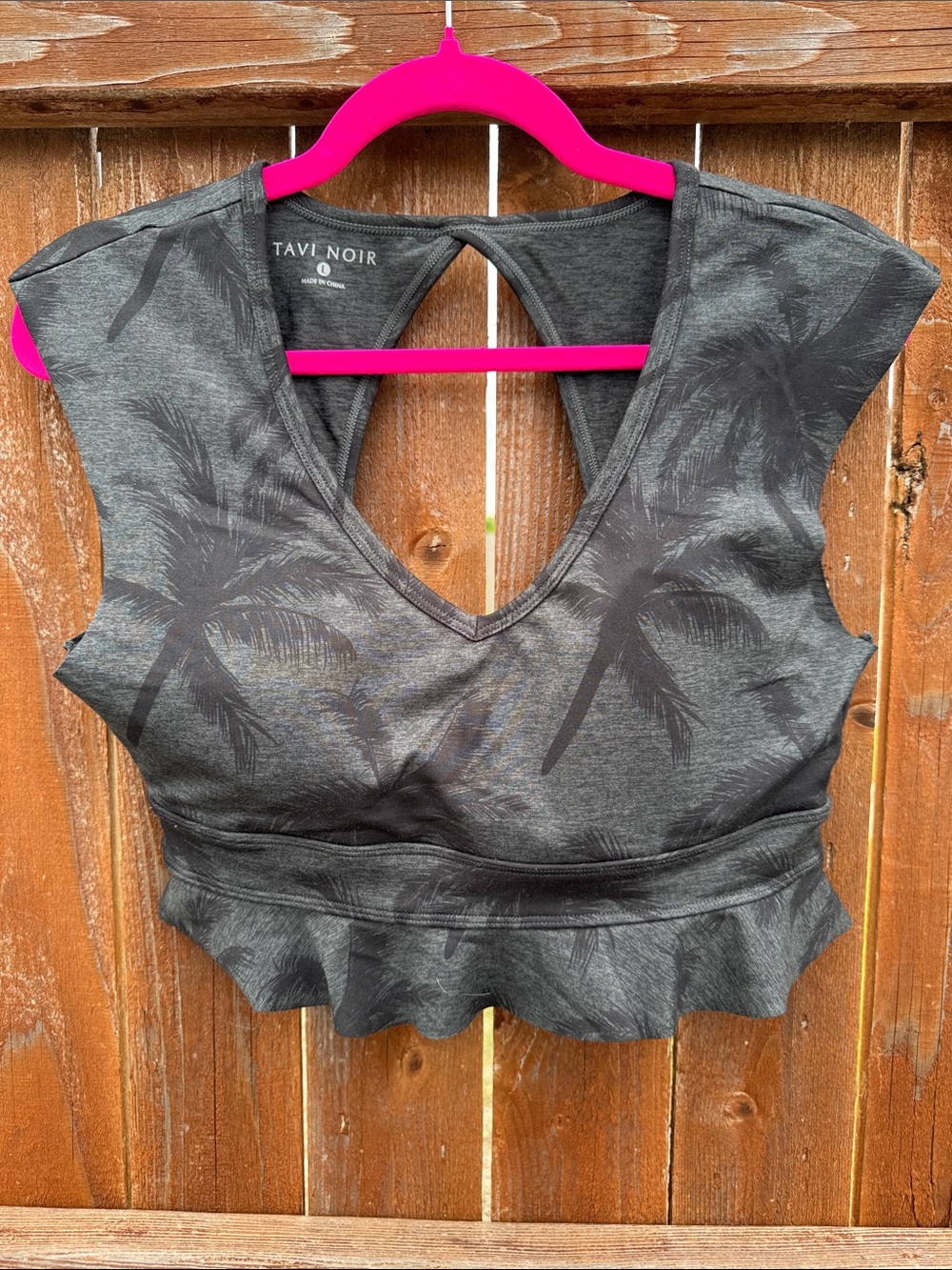 Tavi Noir Palm Flutter Sports Bra